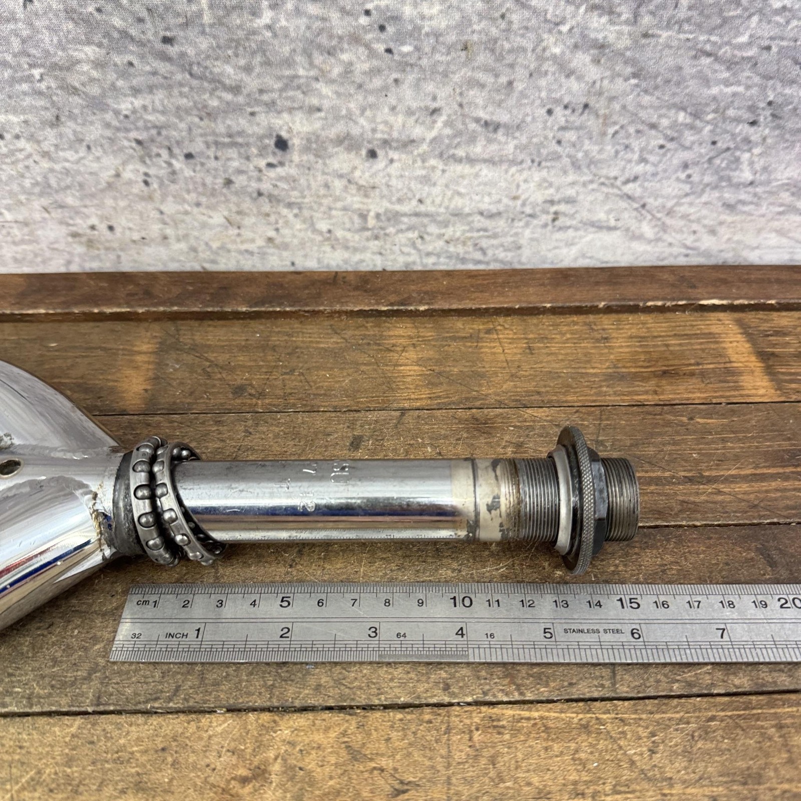 Vintage Akisu Dyno BMX Fork 20in 1 In Threaded Chrome Green 1997 Old School OG