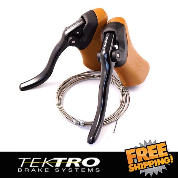 Tektro RL340 Gum rubber hood / Black Lever Aero Brake Levers for Road Bike