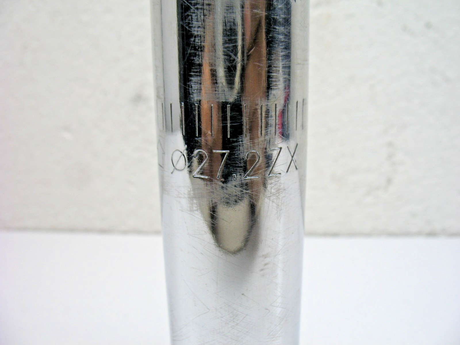 Chrome/Silver Steel Bicycle Seatpost 27.2 – Used