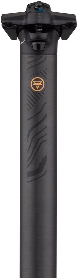 Teravail Stratum Carbon Seatpost – 27.2 x 400mm, 0mm Offset, Black