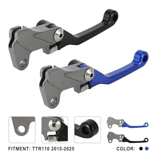 Dirt Bike Brake Lever Foldable CNC for TTR 110 TTR110 2015-2025 Blue