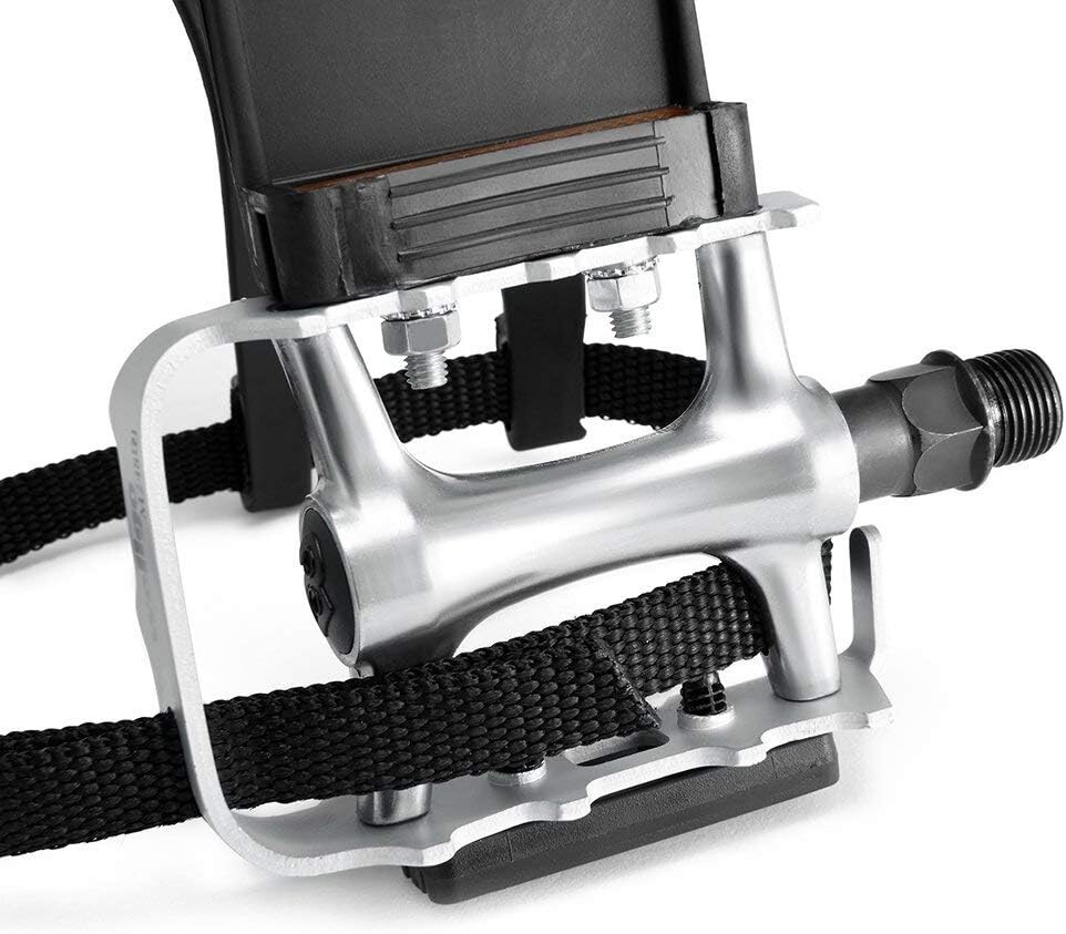 Wellgo Bike Pedals with Toe Cages and Straps Universal Fit Bicycle Pedals 9/1
