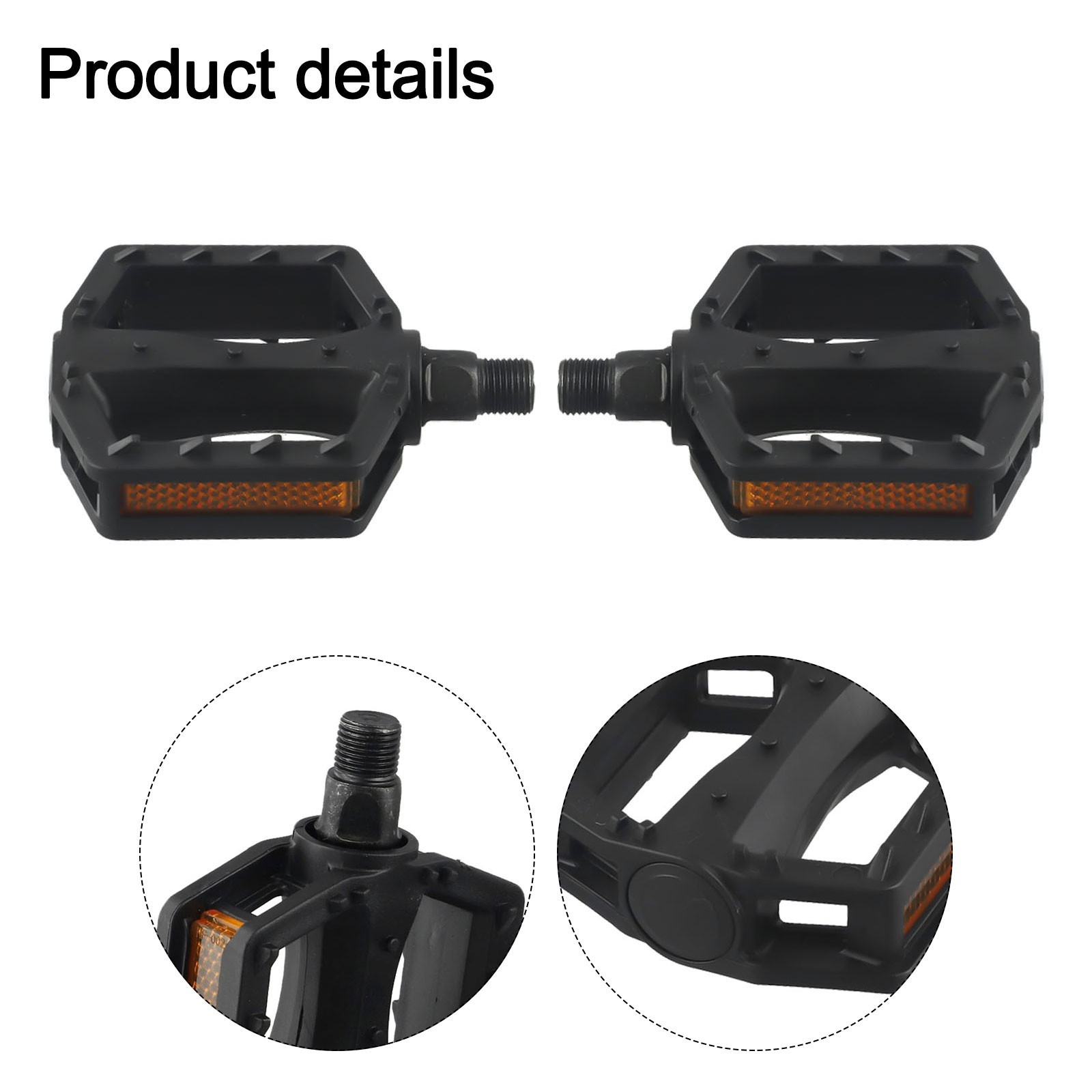 Upgraded Reflective Kids Bike Pedals Improved Strength Larger Foot touch Area