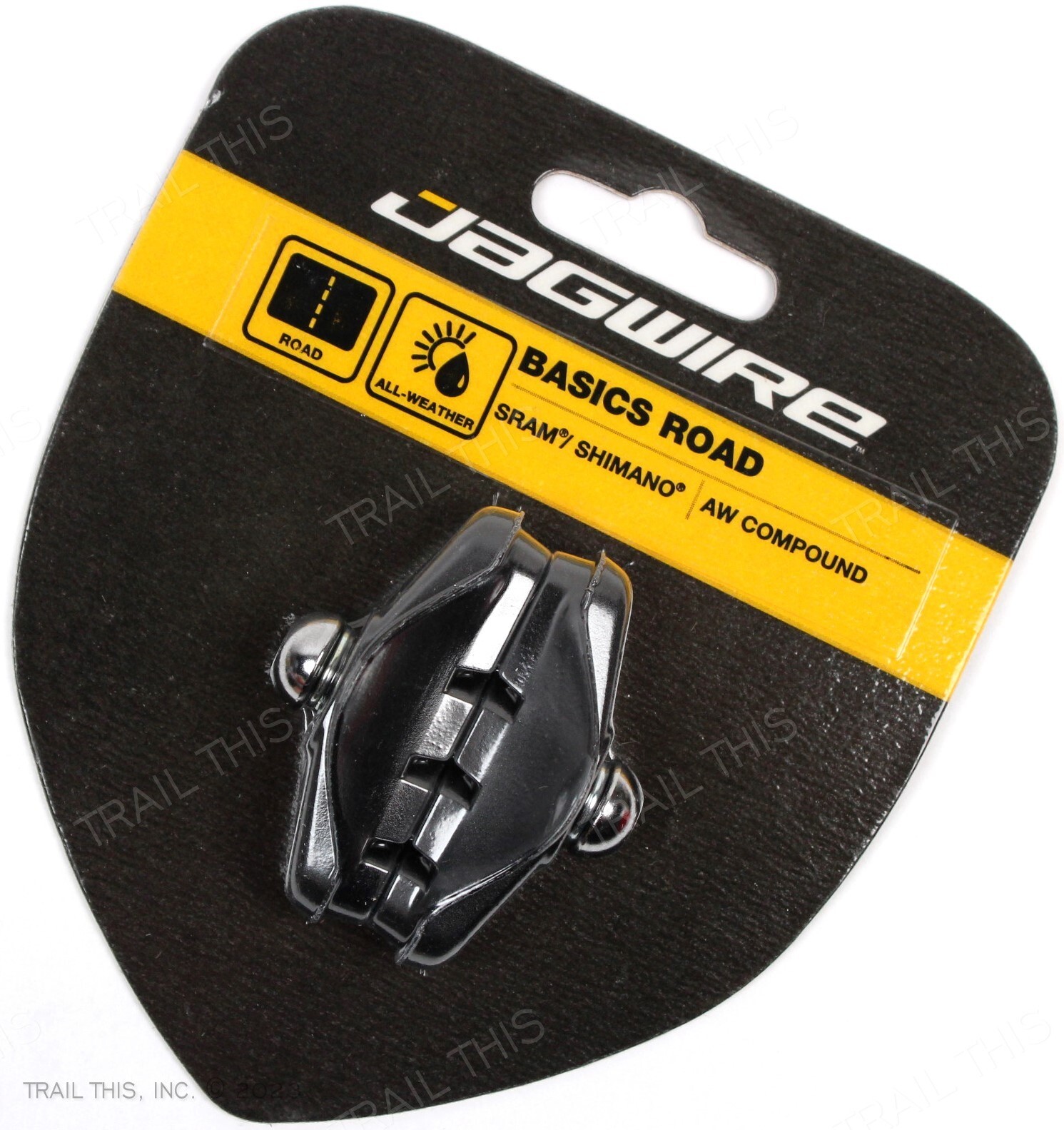 Jagwire Road Bike Caliper Brake Pads Threaded Shoes All-Weather for SRAM/Shimano
