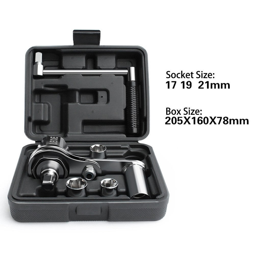 Hand Operated Power Wrench with 16:1 Gear Ratio and Black Silver Finish