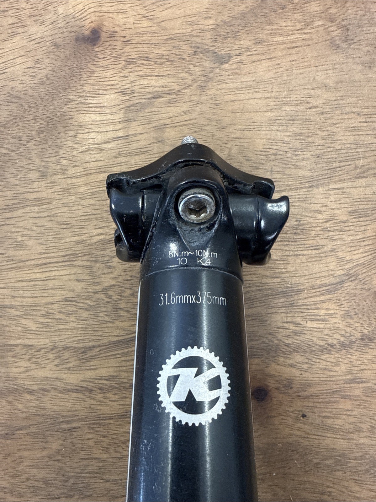Kona Mountain Gravel Bike Seatpost 31.6mm 375mm Zero Setback Black