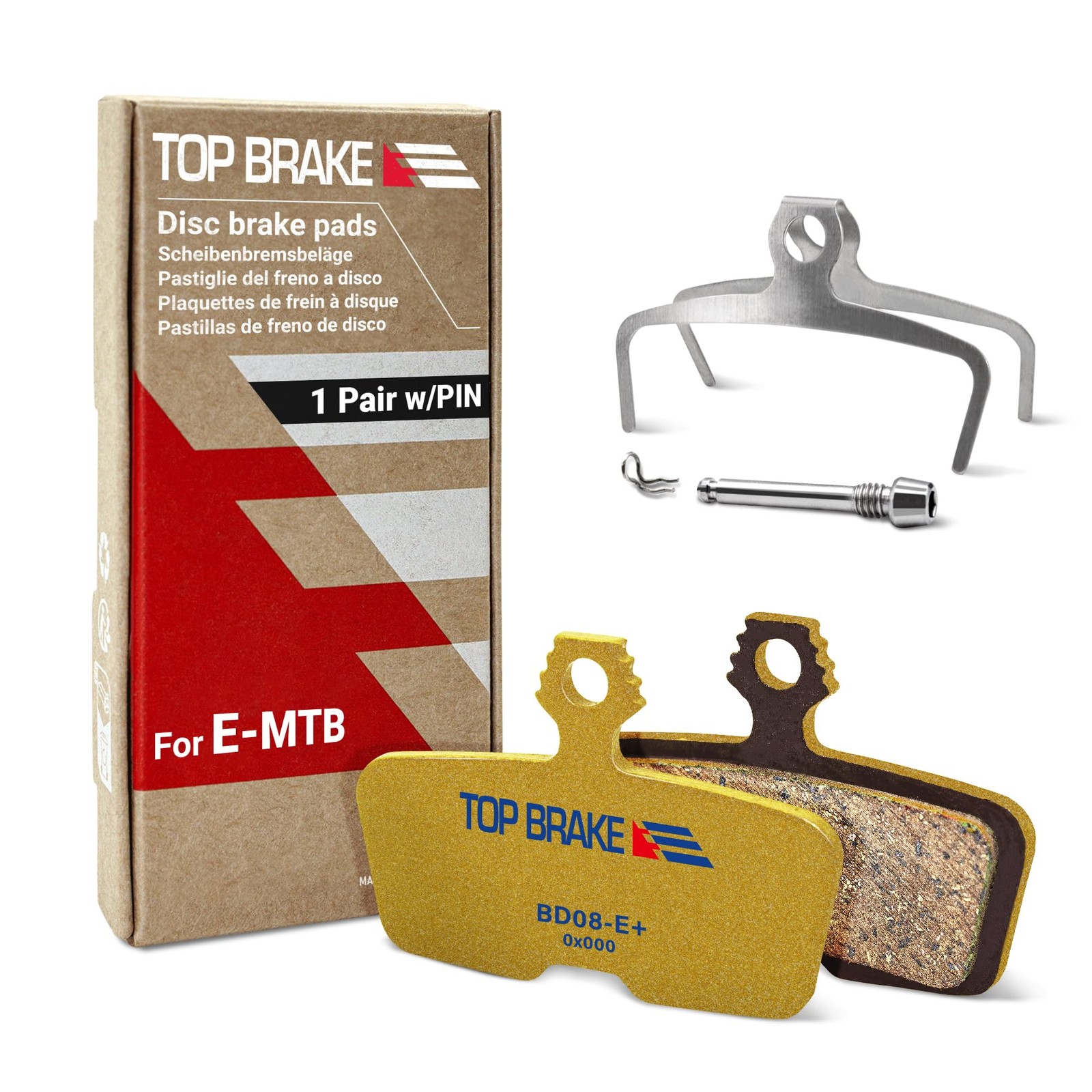 TOP BRAKE Disc Electric Bike Brake Pads for AVID SRAM 1.60*1.11 (in), Gold