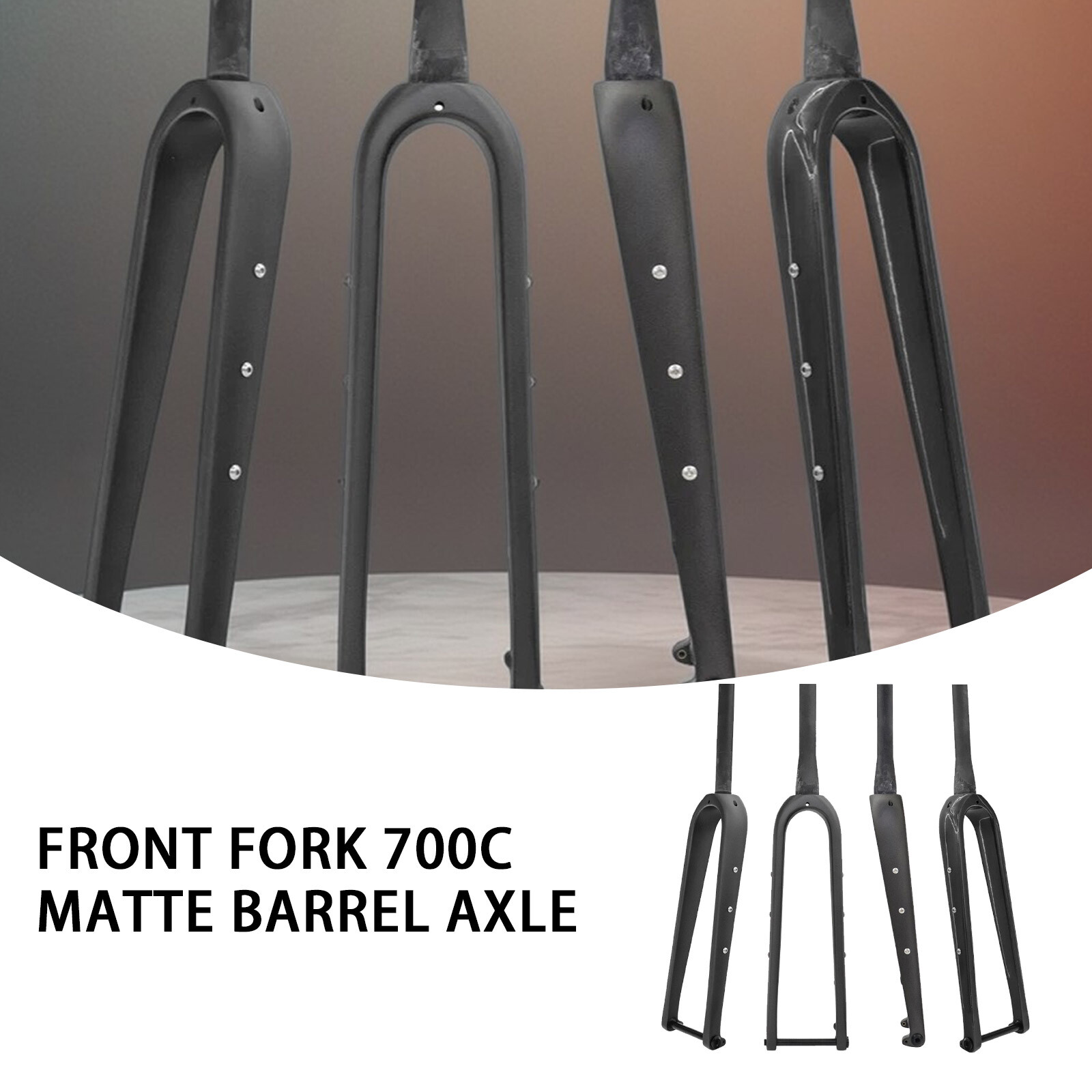 Carbon Gravel Road Bike Fork Cyclocross Bicycle Forks 700*45C 12x100mm Disc Ma5E