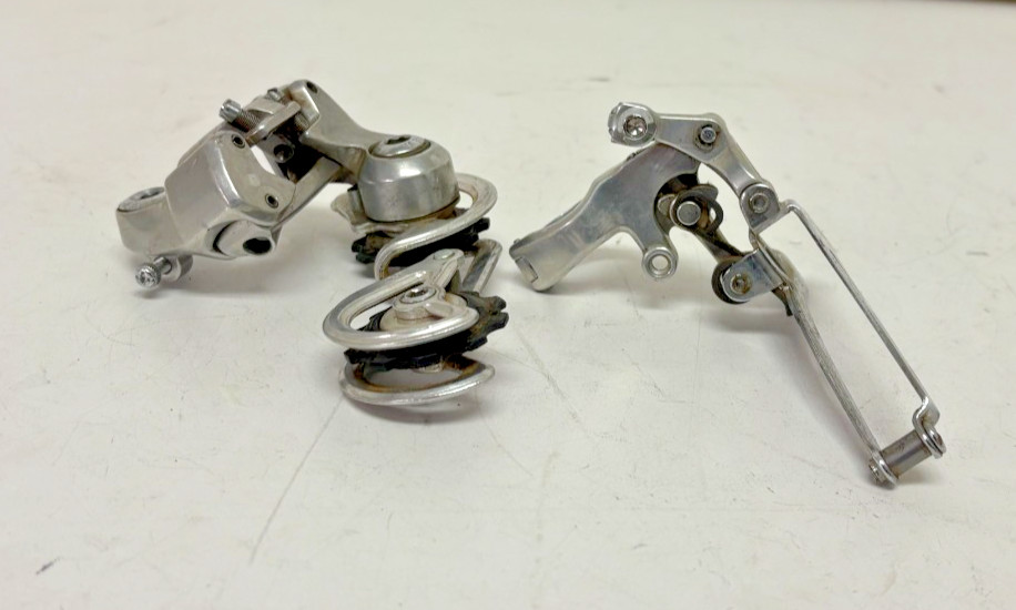 Vintage Suntour Cyclone M-II Long Cage Rear & Bottom Pull Front Road Derailleurs