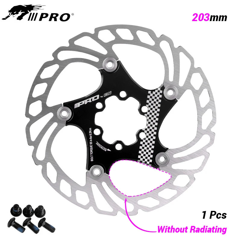 MountainBike MTB DH 6inch 160/180/203mm Cooling Disc Heatdissipation Brake Rotor