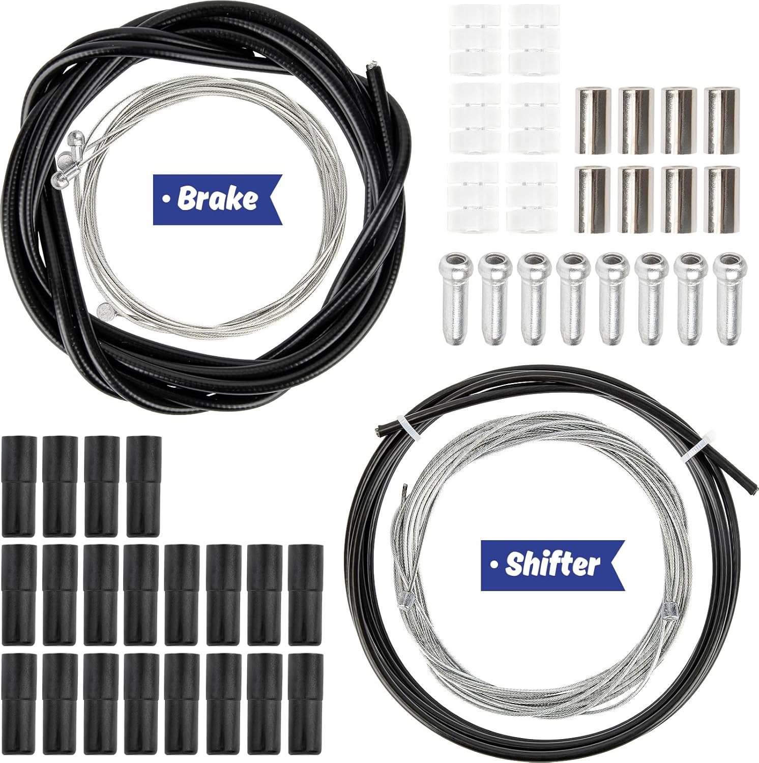 Bike Brake Cable Kit – Universal Bike Shifter Cable and Housing Bicycle Brakes C