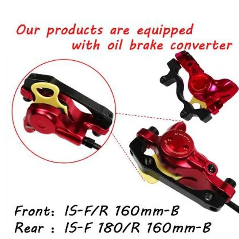 800mm/1400mm MTB Bicycle Left Front Right Rear Oil Pressure Hydraulic Disc Brake