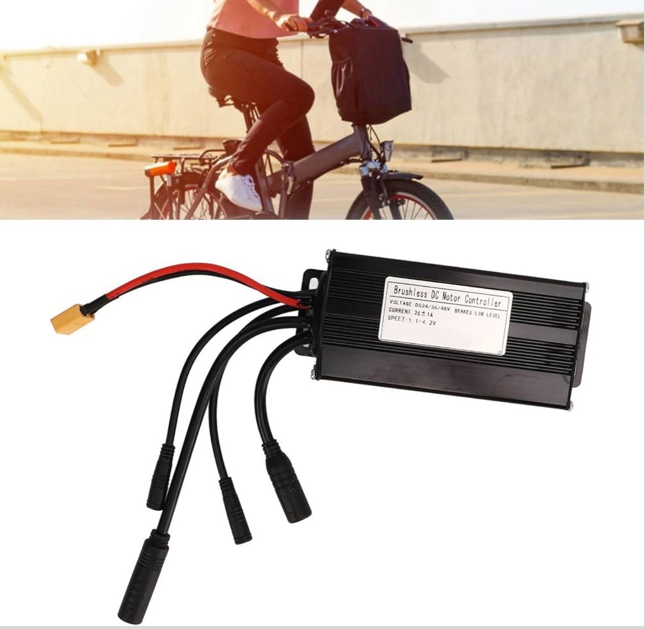 Electric Bike Controller 24V 36V 48V Sine Wave 3-Mode Control Box DC Motor
