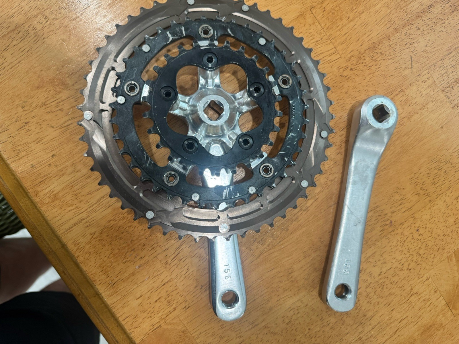 Origin8 Alloy Triple CrankSet 155mm Aluminum Square Taper Fsa Salsa Chainrings