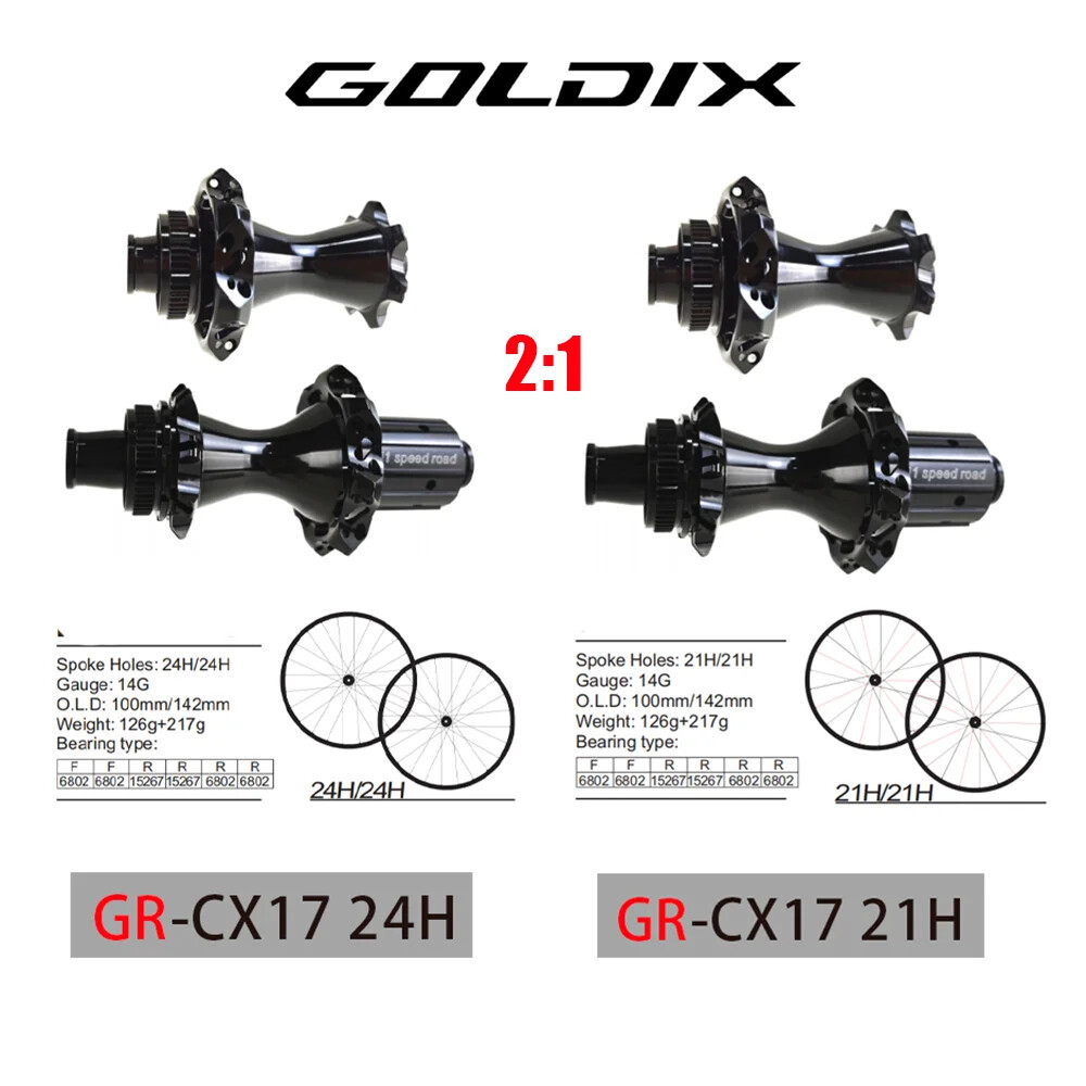 Bicycle Hub 2:1 Straight Pull Spoke 21/24Holes Center Lock 8 9 10 11 12 Speed
