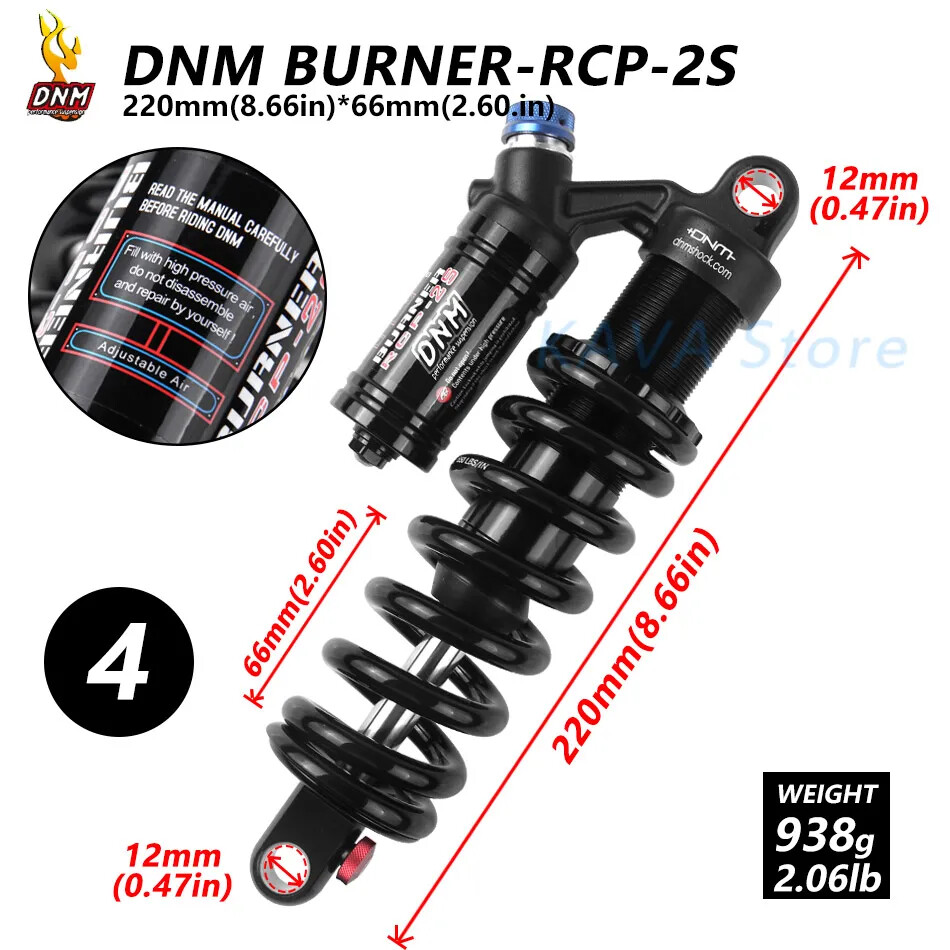 MTB Bike Downhill DH Rear Shock 190mm 200m 220mm 240mm 550 Lbs New Model Type
