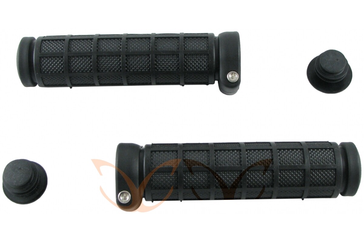 eXotic Super Waffle Light Lock Grips with Intergrated Clamp 44 gm + end caps