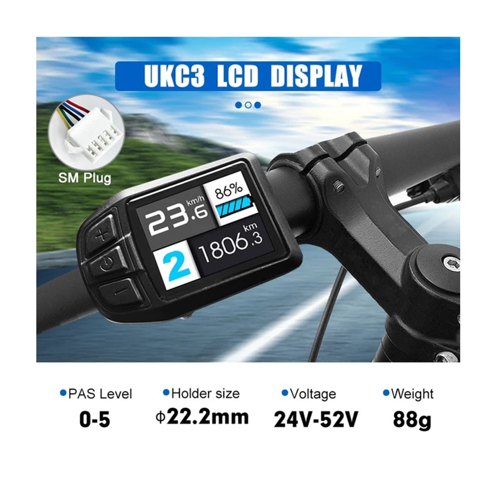 Ebike Display S866 S900 GD01 UKC1 UKC3 – SM/WP Plug LCD SUK