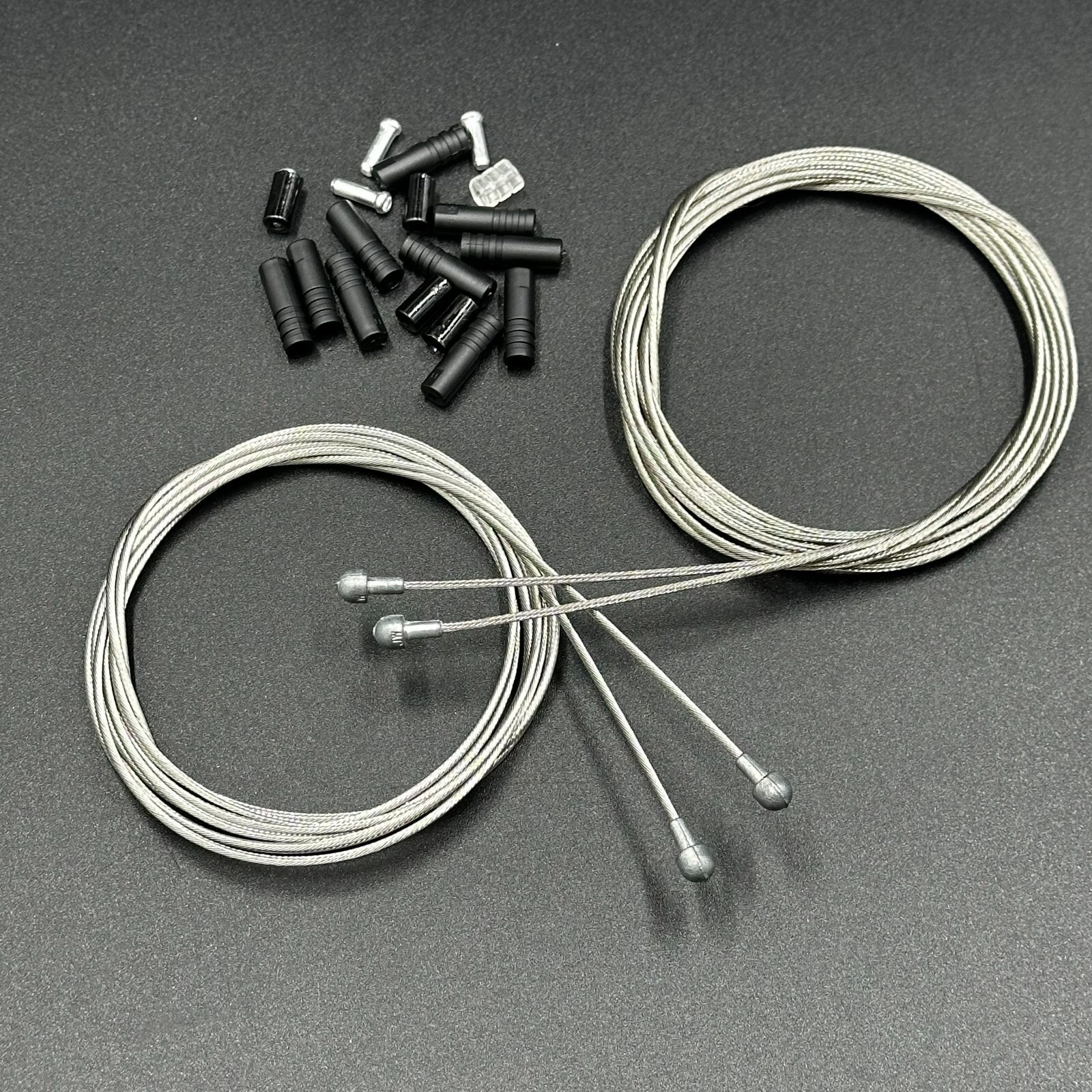 😀4 x Jagwire Slick Stainless Road Brake Cables Fr/Rr+Ferrules for SRAM Shimano