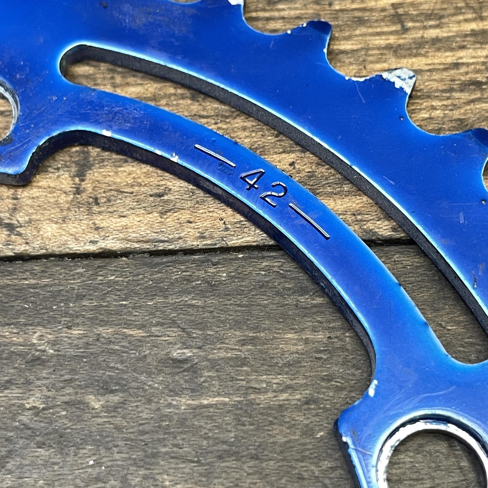 Vintage SR Sakae 42t BMX Chainring Blue 42 Tooth 118 BCD Japan Bike Apex