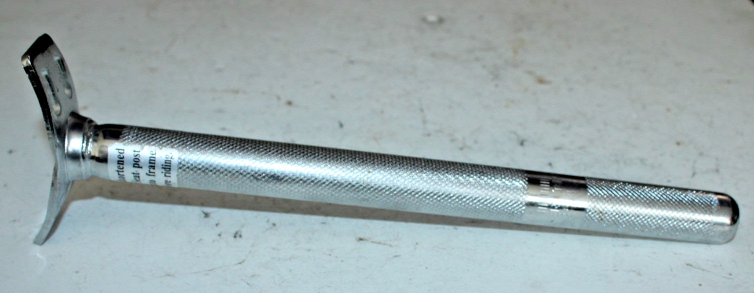 Vintage Seatpost Seat Tube 320/25.4mm 0 Offset Silver Steel Cruiser Hybrid Road~