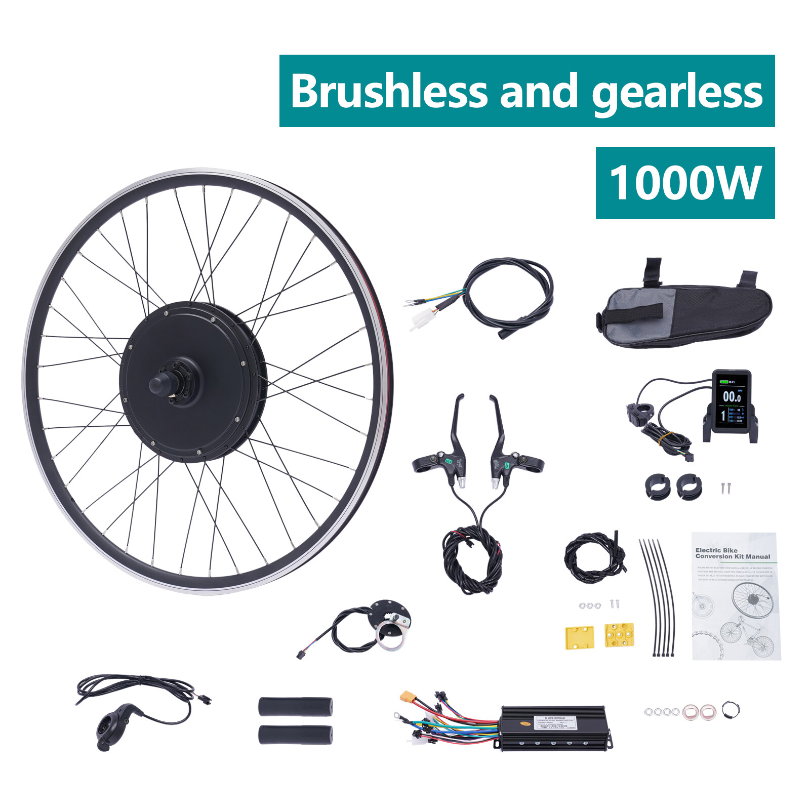 1000W 28/29″Electric Bicycle Front/Rear Wheel + Tire E-Bike Conversion Motor Kit