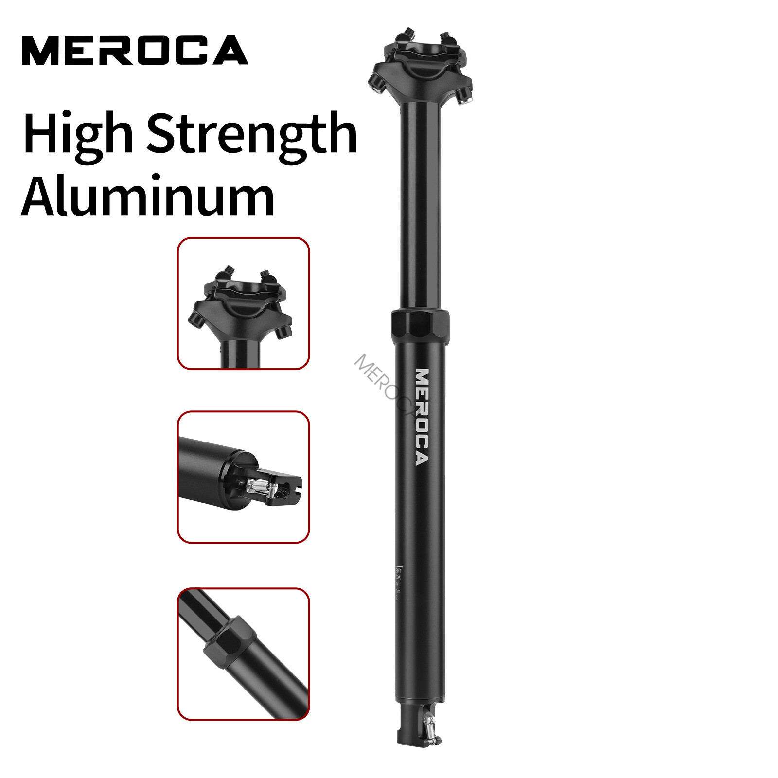 MEROCA Dropper Seat Post Mountain Bike Seatpost 27.2/30.9/31.6mm 125mm Travel