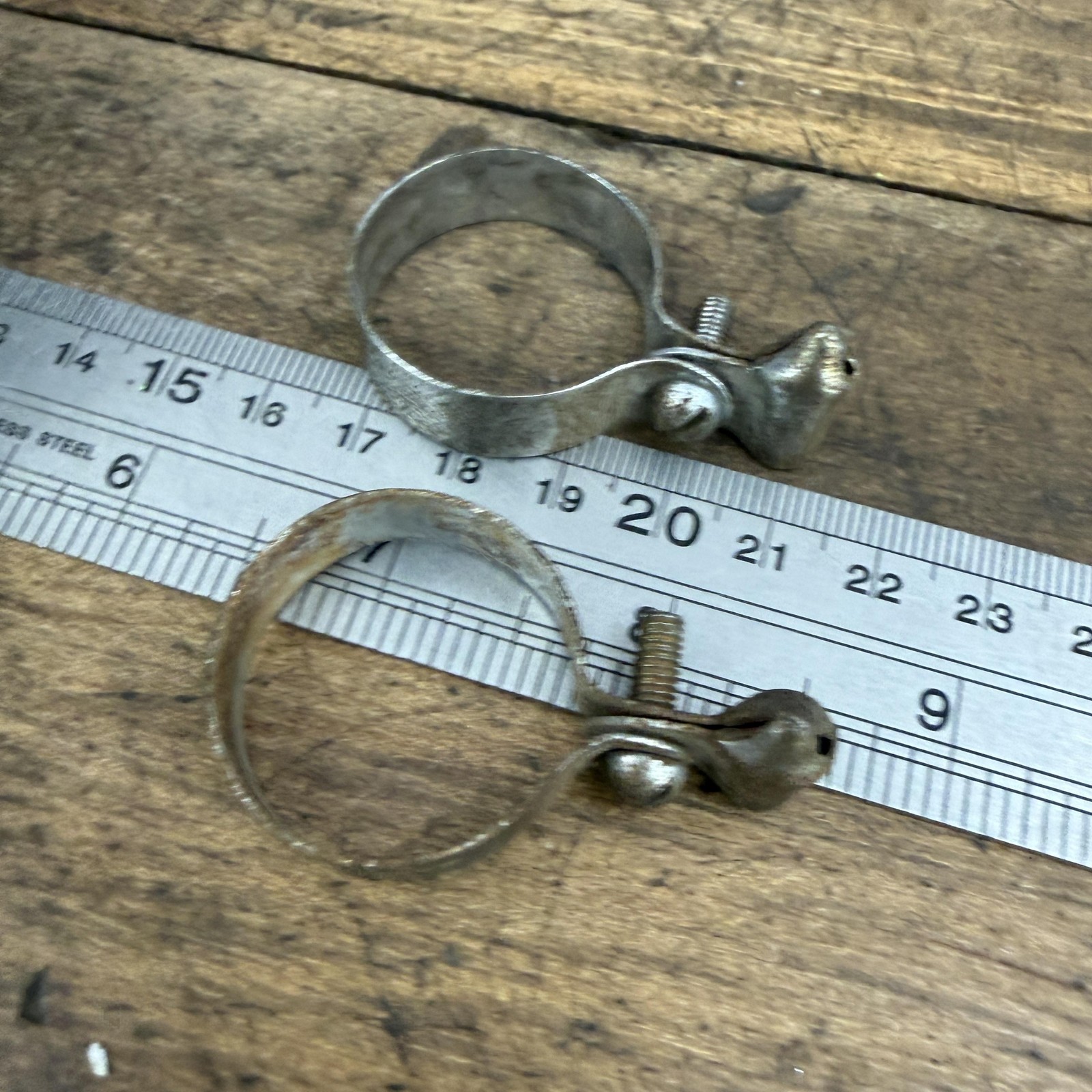 Vintage Steel Bicycle Pump Frame Mount Clamp Set Eroica Umbrella Replacement