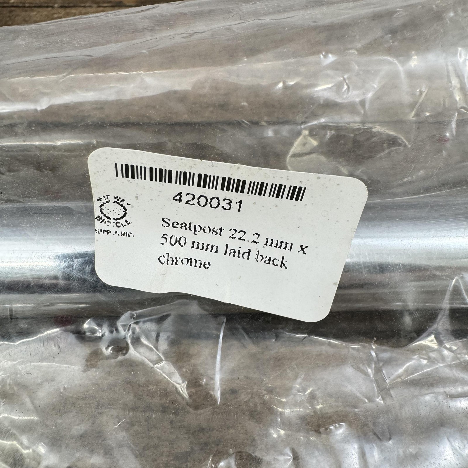 BMX Bicycle Layback Seatpost 22.2mm NOS Chrome Laid Back Steel Old School BMX