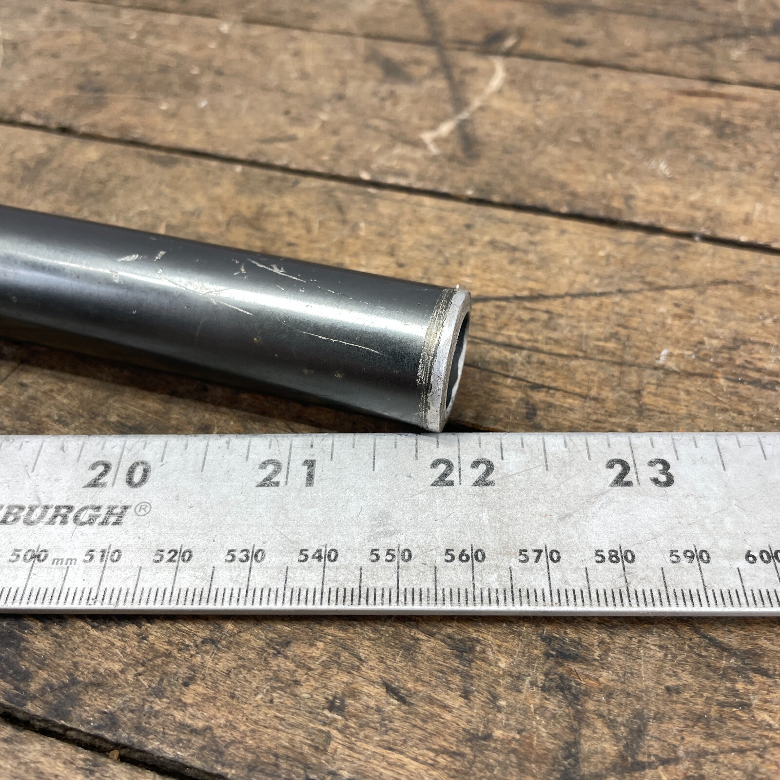 Vintage Strong Handlebar Gray Black 22″ 560 mm 25.4 mm 80s 90s Mountain Alloy