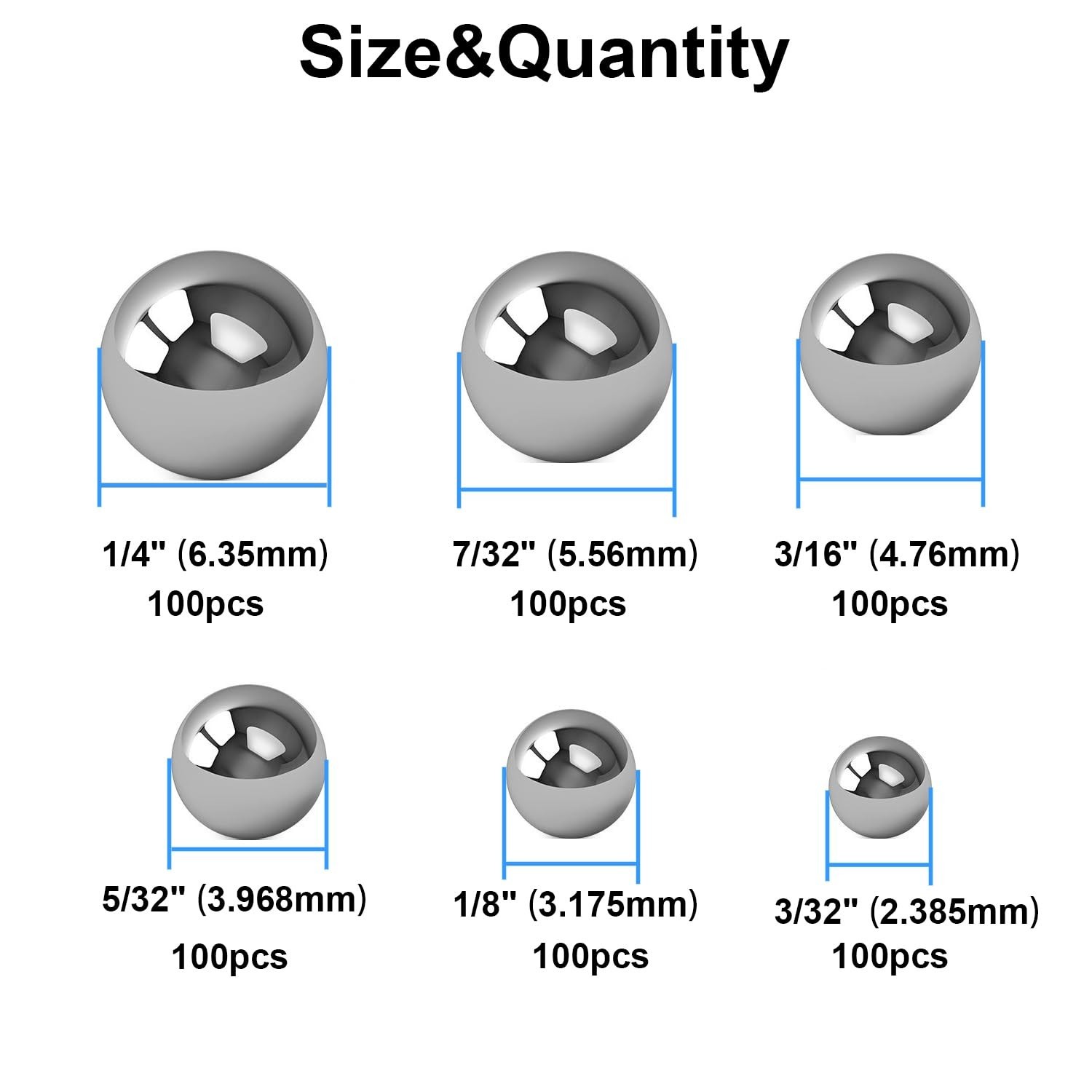 Versatile 600pcs Loose Bicycle Bearing Balls – Precision & Corrosion-Resistant