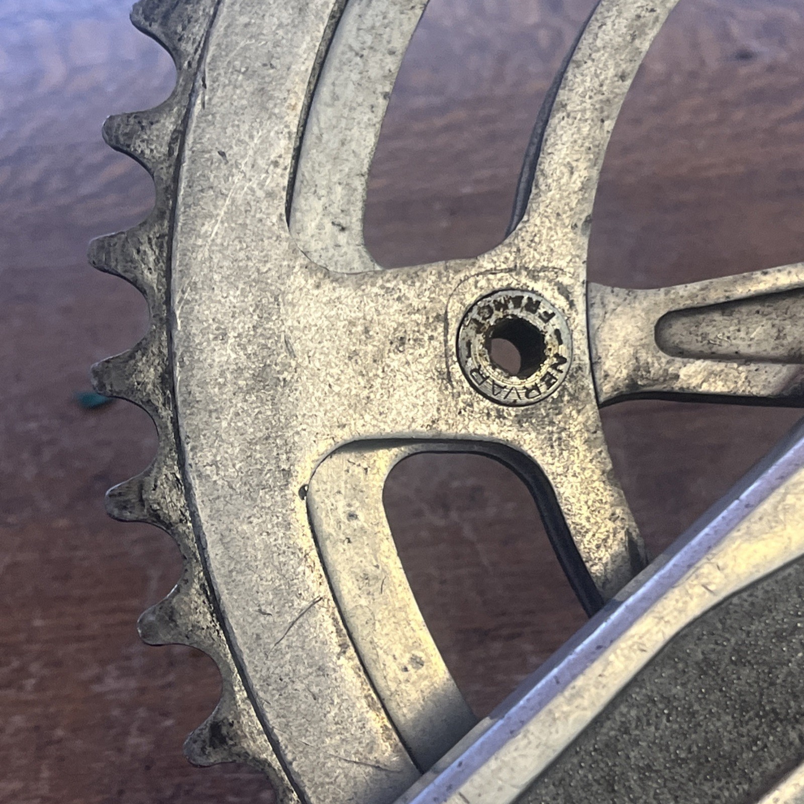 Vintage Nervar Star Drive Side Crank 52/46 T 128 BCD ~see Pics/condition~ France