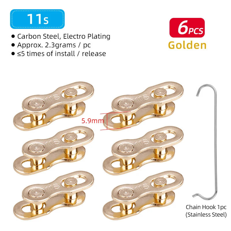 6 Pair Bike Quick Link Chain Connector 1-12 Speed Reusable MTB Road Master Link