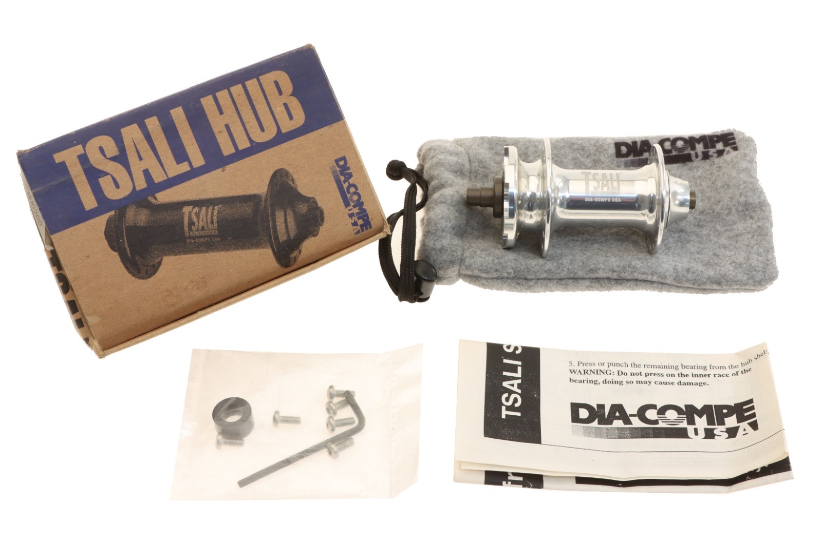 Dia-Compe TSALI SpeedCheck Front Hub Disc 32H Silver Sealed USA NOS NEW in Box
