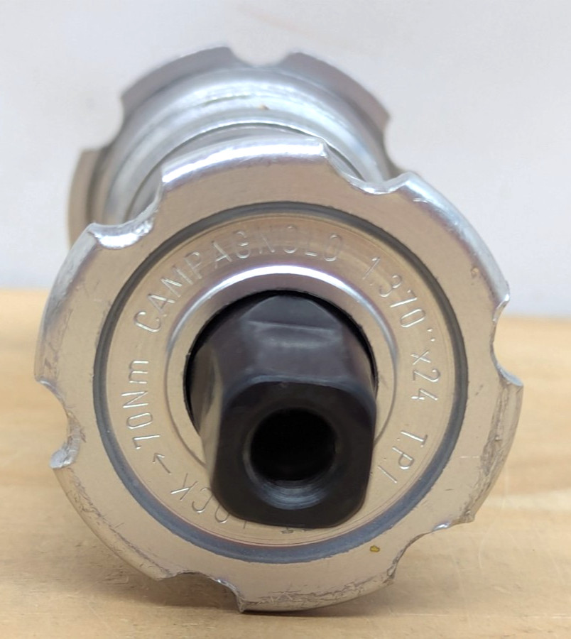 Vintage Campagnolo Bottom Bracket 68mm 116mm 1.37×24 BSA ISO English Silver
