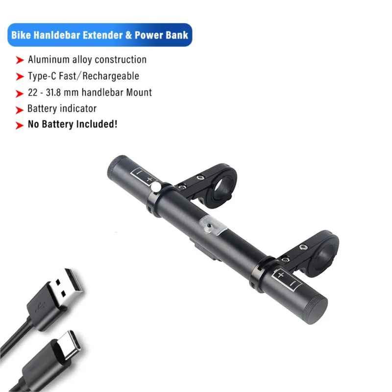 Handlebar Extender USB Bicycle Extension for Cycling WITH BATTERIES FOR CHARGING