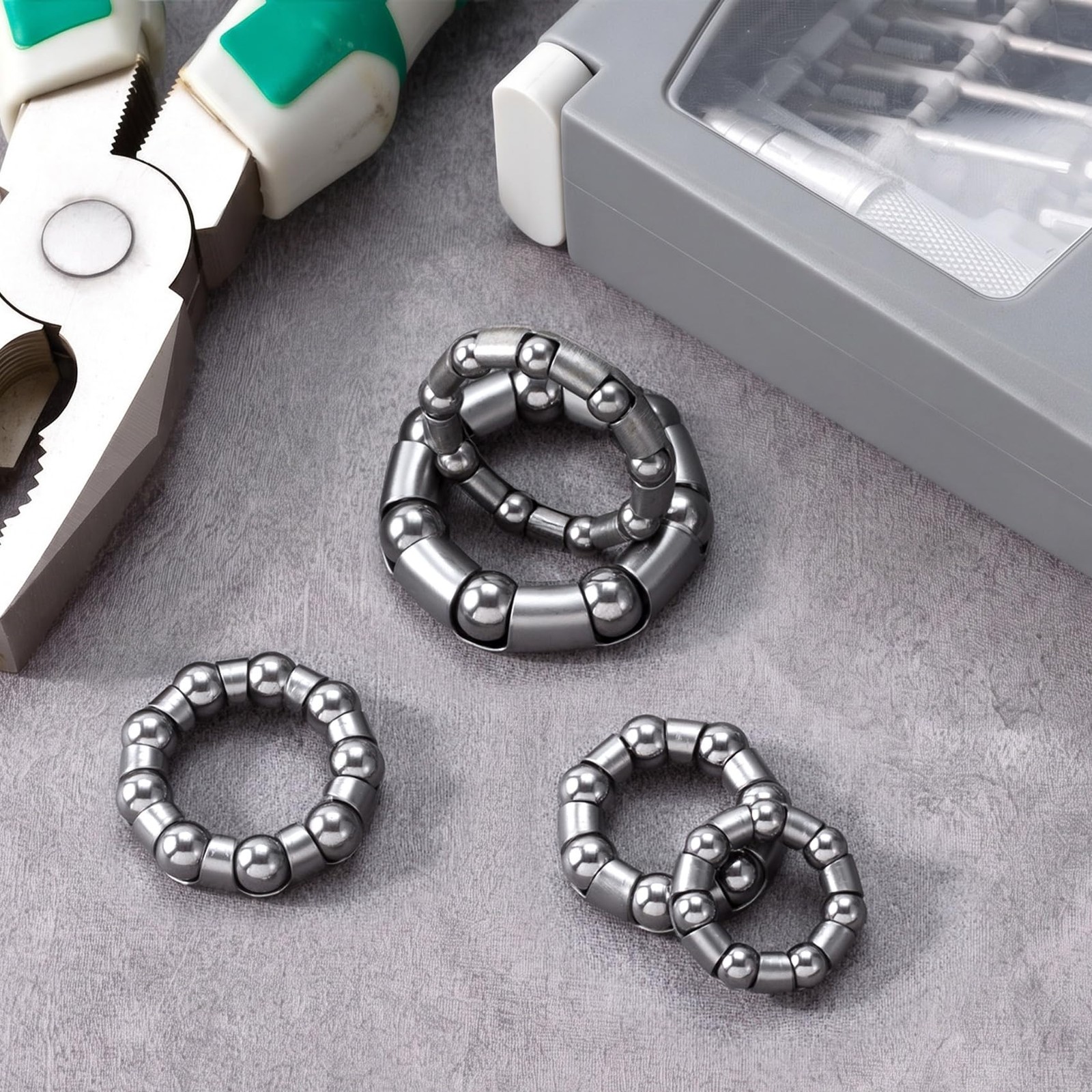 15 Pcs Bicycle Wheel Bearing Loose Steel Balls Assortment Repair Kit Set