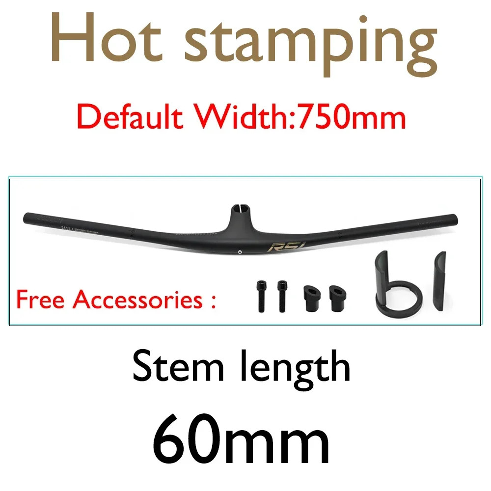 13 Degrees Integrated Carbon Mountain Bike Handlebar Stem 70/80/90 X 750mm