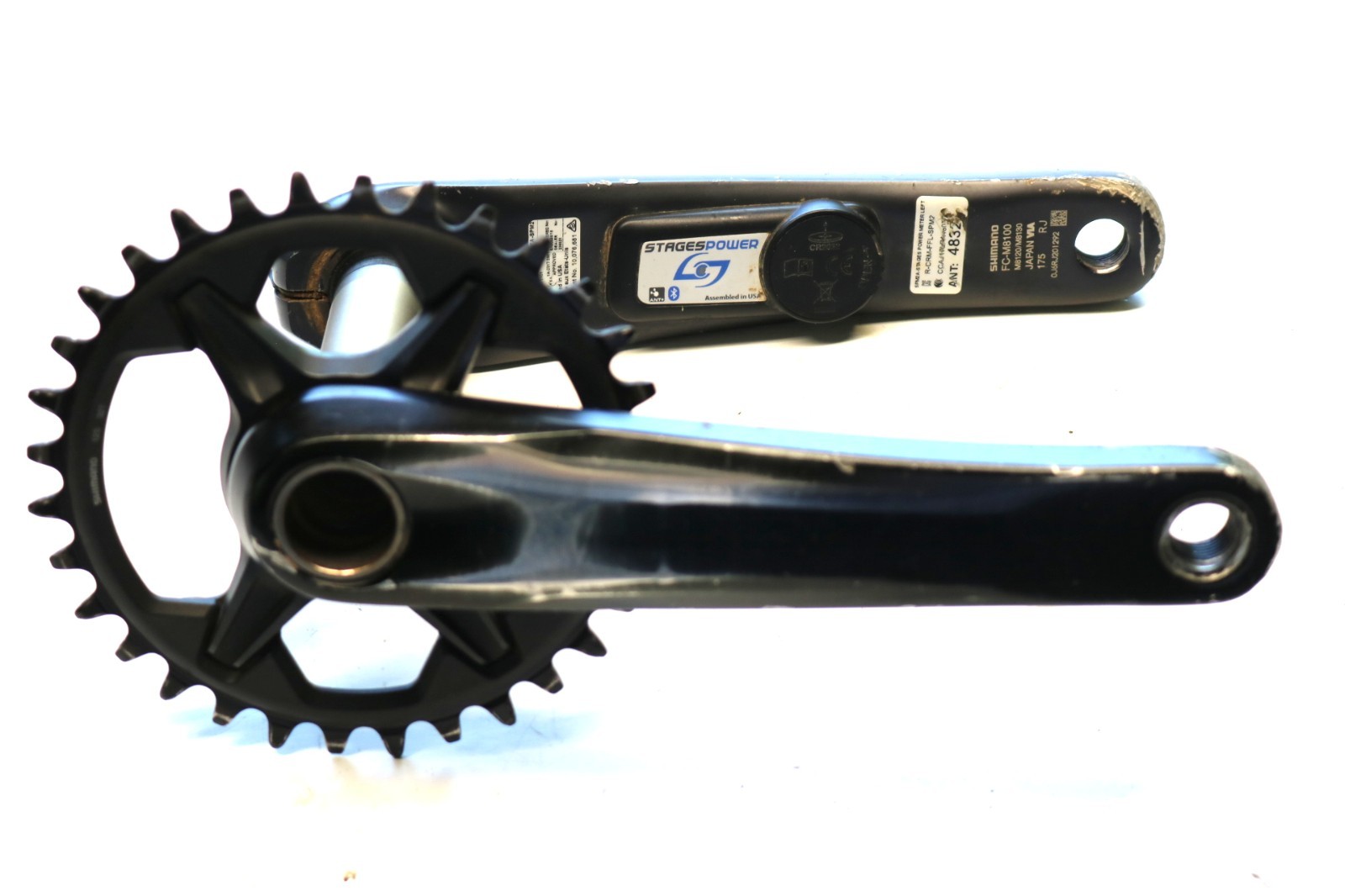 Shimano 12 speed FC-MT900 XTR Crankset 175mm 32T w Stages Power Meter Left Arm