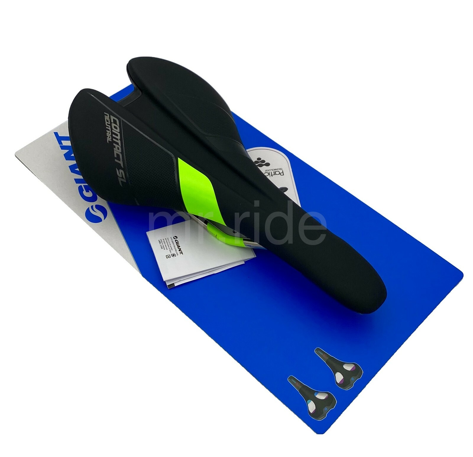 Giantt Contact SL Neutral Road Bike Saddle 273 x 137 mm 220g Black/Green