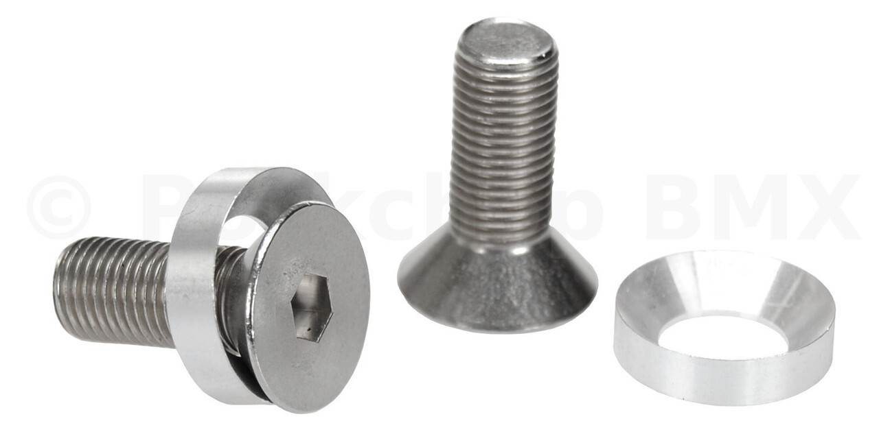 3/8″ X 24T bicycle BMX crank spindle bolts fits Profile (PAIR) – STAINLESS