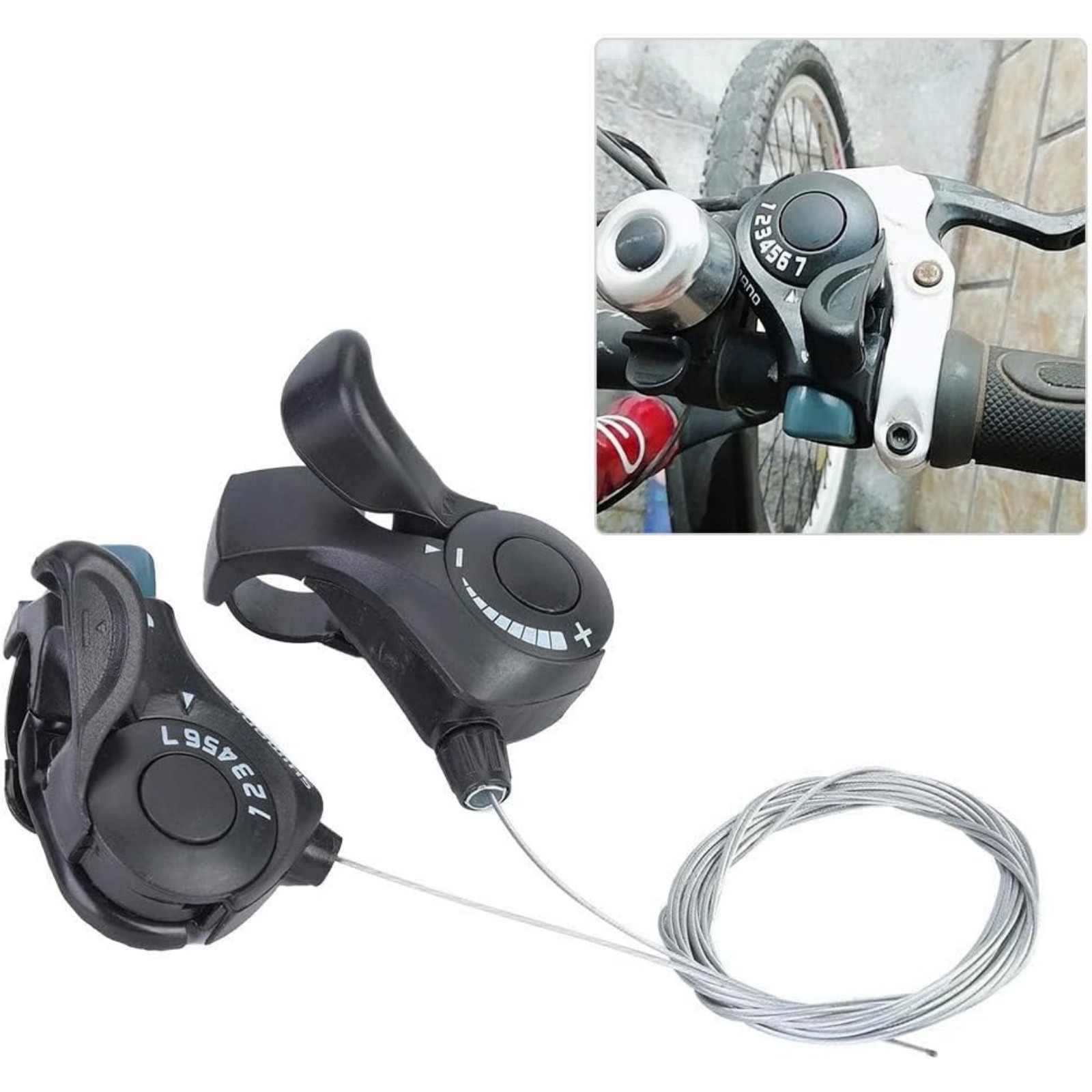 21-Speed Bicycle Shift Set w/Optical Display Durable Aluminum Alloy Construction