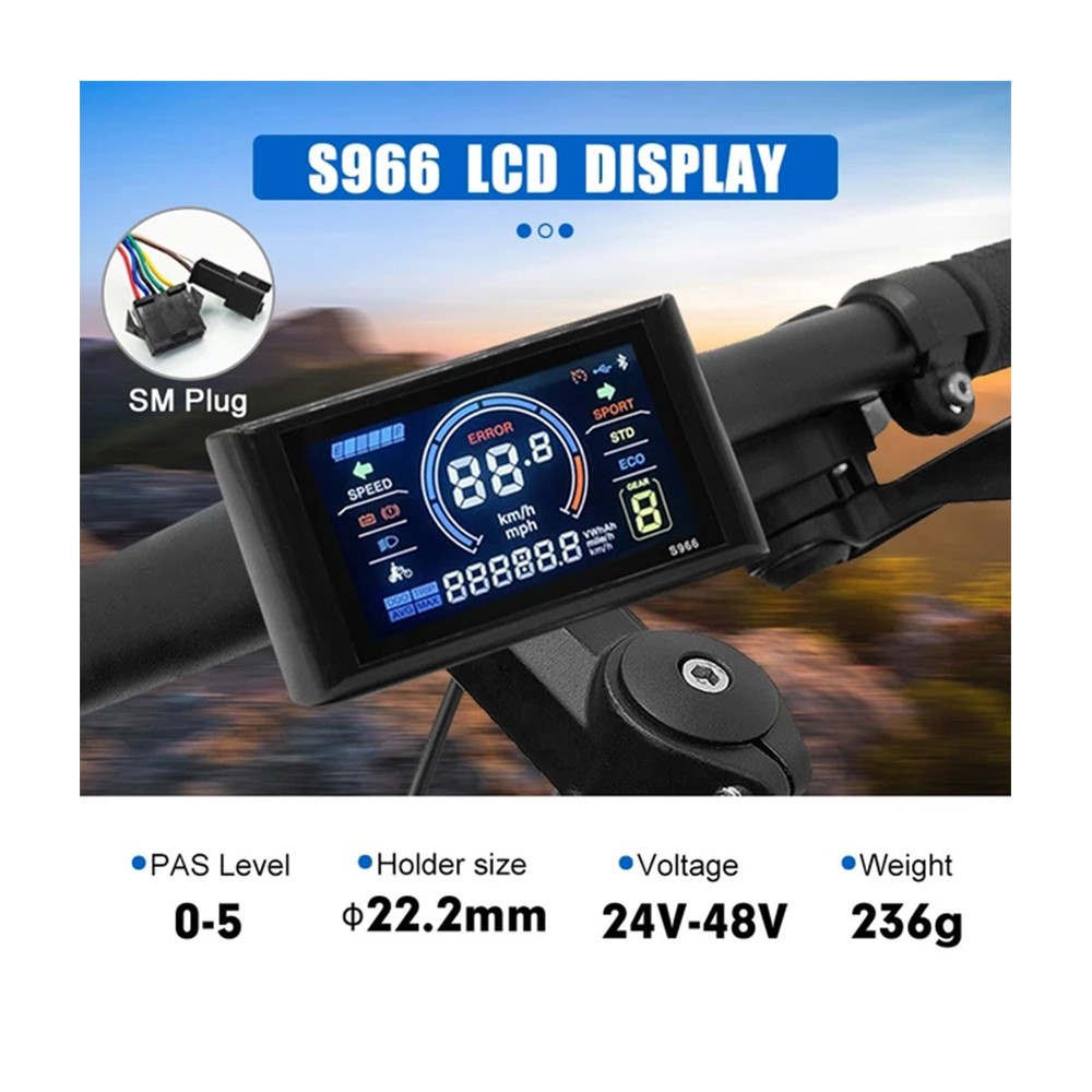 Ebike Display S866 S900 GD01 UKC1 UKC3 – SM/WP Plug LCD SUK