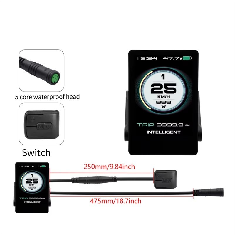 Bafang 860C Display Colorful for BAFANG Mid Dvive Motor BBS01 BBS02 BBSHD UART