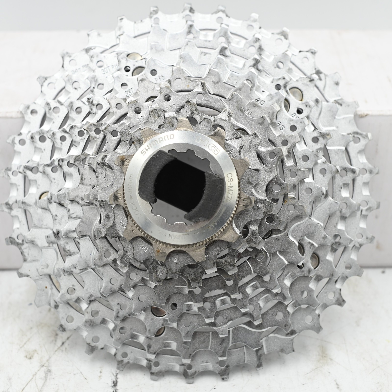 Shimano Deore XT CS-M770 Cassette 9 Speed, 11-34t, Silver MTB Gravel Bike
