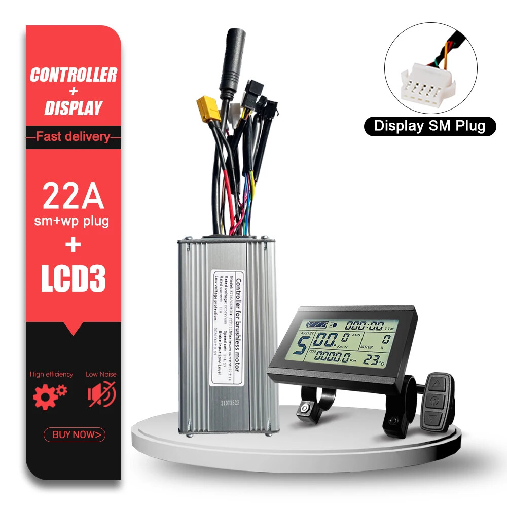 KT Electric Bike Sinewave Controller 36V48V 15A/17A/22A/25A/30A with LCD Display