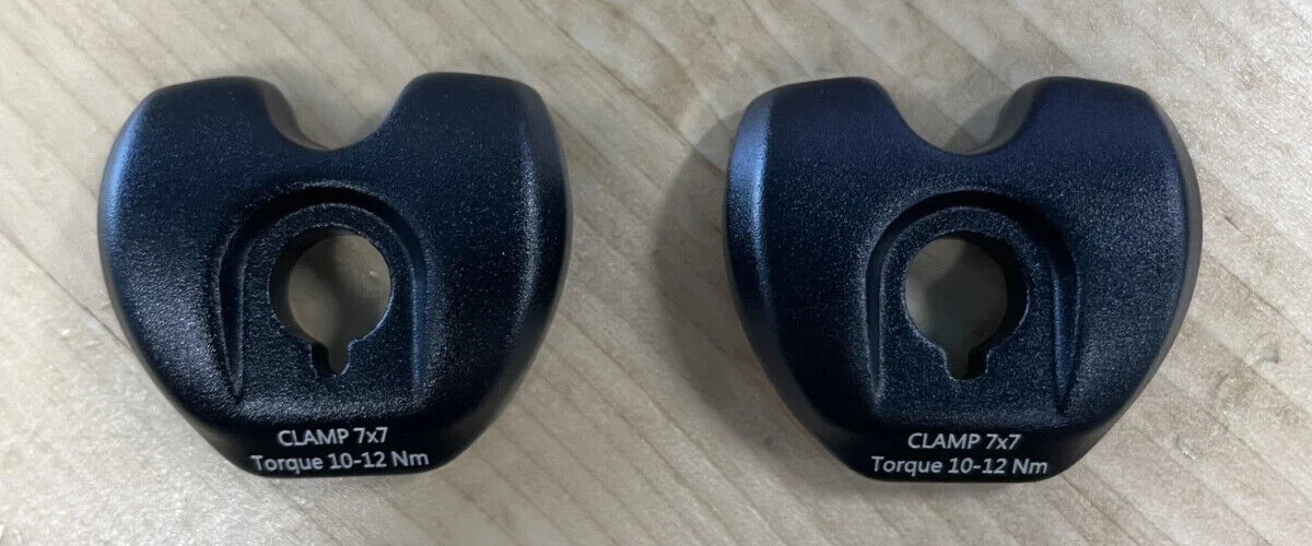 Black Inc. for Factor 7 x 7mm Round Alloy Saddle Rail Clamp Ears NEW