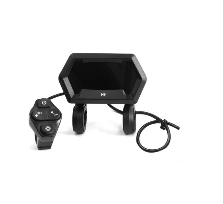 E-Bike Compatible M9 Smart LCD Color Screen with light wire 5PIN+2PIN SM plug.