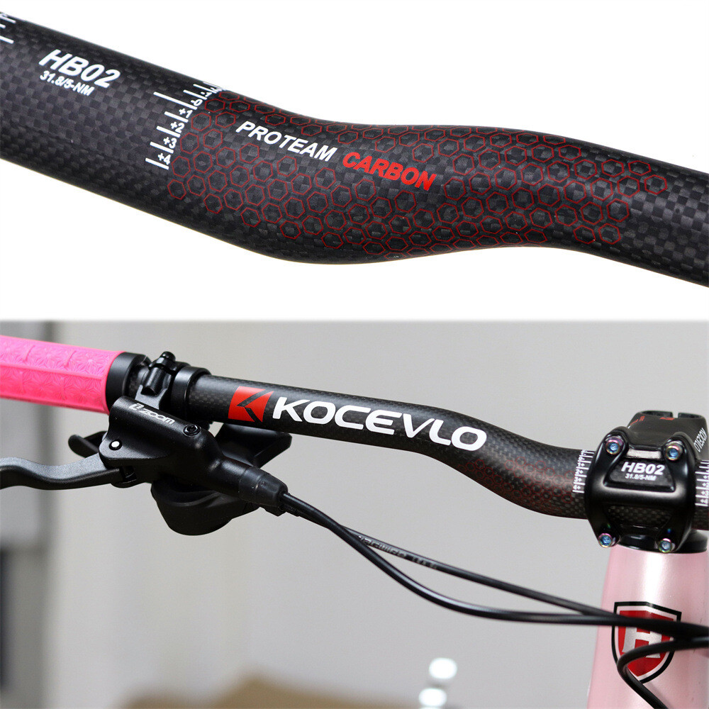 Carbon Fiber Mountain Bike Handlebar XC Bicycle Flat Bar Rise Bar 31.8*600-760mm