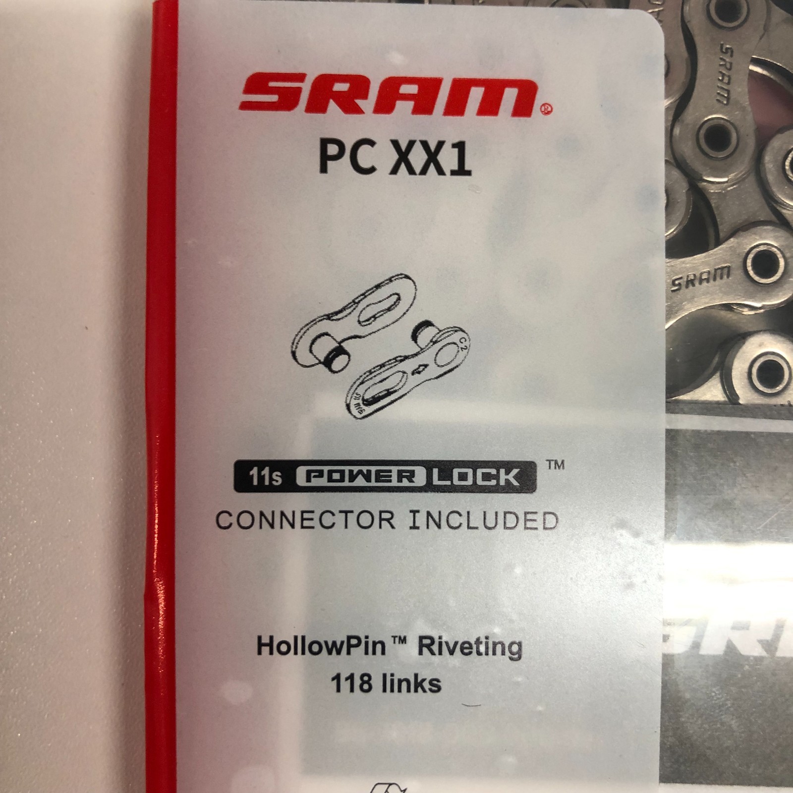SRAM PC XX1 Hollow Pin Chains 11 Speed Silver 118 Link Power Lock MTB Bike Chain